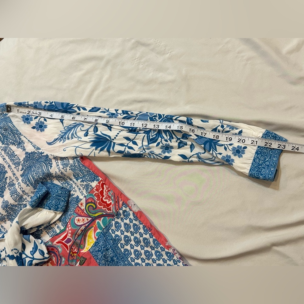 John Mark Patchwork Button Down Floral Paisley Tu… - image 10